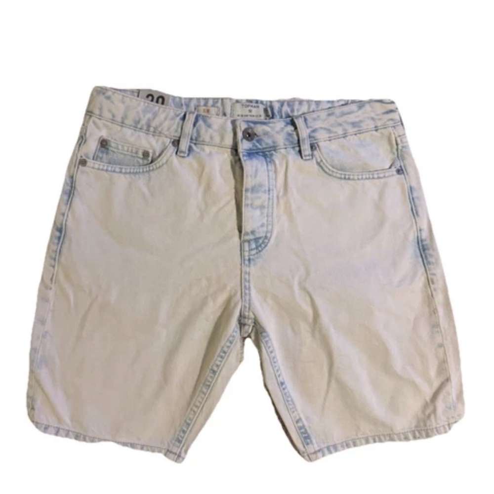 Topman Light Wash Jean Shorts